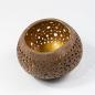 Preview: Teelichthalter aus Kokosnuss - gold
